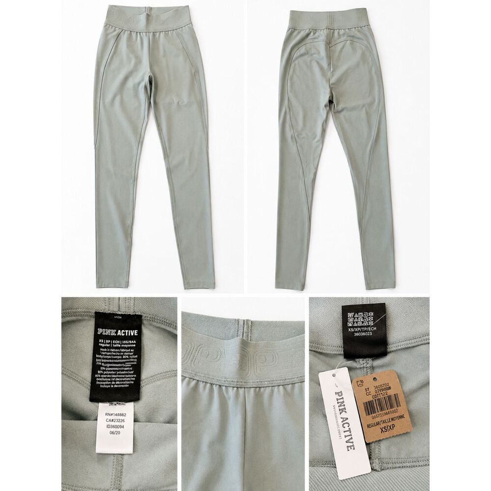 PINK Active Sage Green Leggings XS — New With Tags